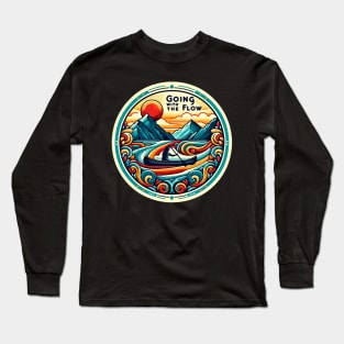 Canoeing, Going with the flow Long Sleeve T-Shirt